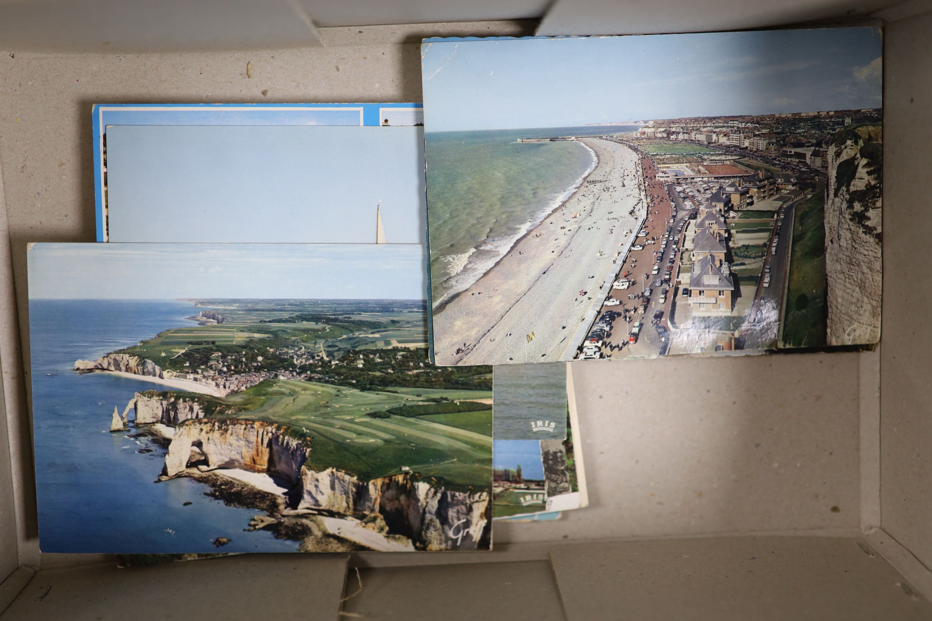 A collection of postcards, cigarette cards, etc.